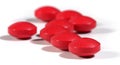 Group of red medicine pills Royalty Free Stock Photo