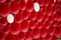 Group of red water pipes background
