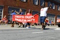 A group of Republican people walking and waving to people in the fourth of July parade Royalty Free Stock Photo