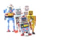 Group of Retro Tin Robots