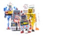 Group of Retro Tin Robots