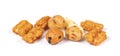 A group of rice cracker on white background Royalty Free Stock Photo