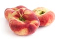 Group of ripe flat peaches Royalty Free Stock Photo