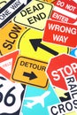 Group Of Road Signs Royalty Free Stock Photo