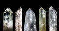 Group of rock crystals or pure quartz Royalty Free Stock Photo