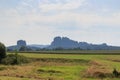 Group of rocks Schrammsteine and Falkenstein in Saxon Switzerland