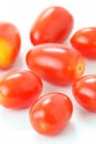 Group of Roma Tomatoes isolated on white background, macro Royalty Free Stock Photo