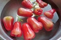 Group of rose apple washing in basin, Close up shot