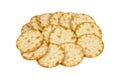 Group of Round Thin Crackers Royalty Free Stock Photo