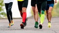 group runners athletes running marathon race Royalty Free Stock Photo