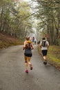 Group of Runners Climbing Roanoke Mountain