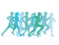 Group of runners Royalty Free Stock Photo