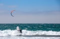 Group of runners at kitesurfing competition sport in Cascais, Portugal, Europe