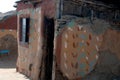 Rural Painted huts South Africa Royalty Free Stock Photo