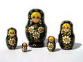 Group of russian matrioskas Royalty Free Stock Photo