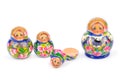Group of Russian nesting dolls Royalty Free Stock Photo
