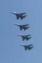 Group of russian supersonic fighters Sukhoi Su-27