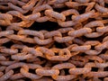 group of rusty chain texture