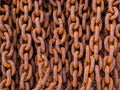 group of rusty chain texture