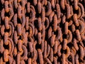 group of rusty chain texture