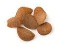 Group of rye bread chips Royalty Free Stock Photo