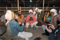 Group of Sadhus play in local musical instruments in Orchha