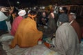 Group of Sadhus play in local musical instruments in Orchha