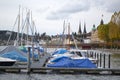 Group of sailboats, Lucerne. Royalty Free Stock Photo