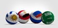 Group A Saudi Arabia Uruguay Egypt Russia soccer football balls