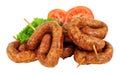 Bratwurst Sausage Swirls Royalty Free Stock Photo