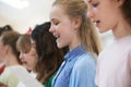 Group Of School Children Singing In Choir At Stage School Together Royalty Free Stock Photo