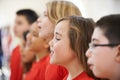 Group Of School Children Singing In Choir At Stage School Together Royalty Free Stock Photo