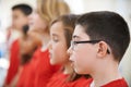 Group Of School Children Singing In Choir Together At Stage School Royalty Free Stock Photo