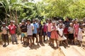 Group school kids on break, Madagascar