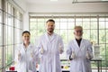 Group of scientists people standing and showing thumb up together in laboratory,Successful teamwork and reserch working