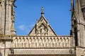 Group of sculptures above Royal Portal of Cathedral Our Lady of Chartres, France