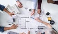 Group Of Security Engineers Working On Blueprint