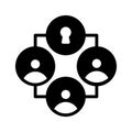 Group security icon. internet security, creative group security concept
