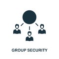 Group Security icon. Simple element from internet security collection. Creative Group Security icon for web design, templates,