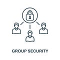 Group Security icon. Simple element from internet security collection. Creative Group Security icon for web design