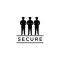 Group security man logo design