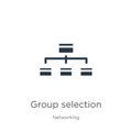 Group selection icon vector. Trendy flat group selection icon from networking collection isolated on white background. Vector