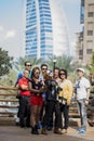 Group selfie Burj al Arab, Dubai, UAE Royalty Free Stock Photo