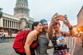 Group selfie before Marabana, Havana annual marathon run