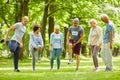 Senior Runners Stretching Legs Royalty Free Stock Photo