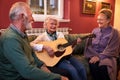 Group of senior people enjoy in friendship at nursing home