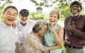 Group of Senior Retirement Friends Happiness Concept Royalty Free Stock Photo