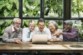 Group of Senior Retirement Meet up Happiness Concept Royalty Free Stock Photo