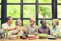 Group of Senior Retirement Meet up Happiness Concept Royalty Free Stock Photo