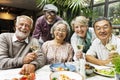 Group of Senior Retirement Meet up Happiness Concept Royalty Free Stock Photo